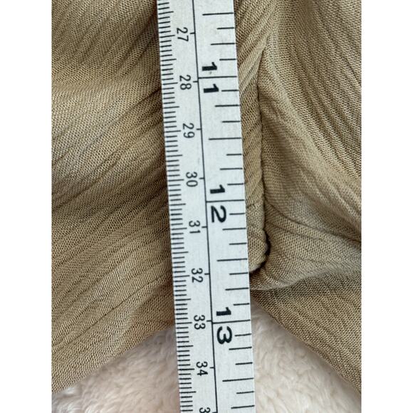 SOFT SURROUNDINGS Women's Gold Drapey Gauze Pull-On High Waist Pants‎ Sz M EUC - Picture 10 of 11